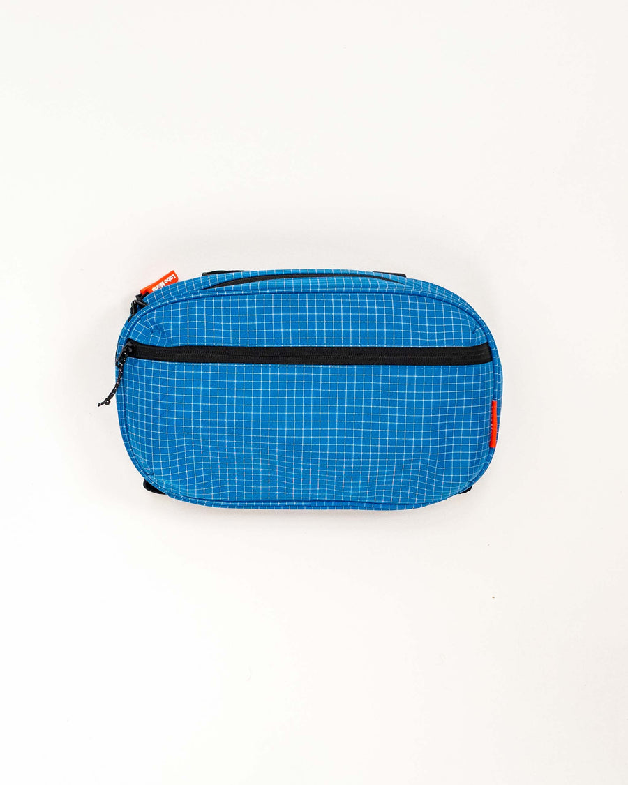 Sling Bag - Large in Gridstop Blue, front view.