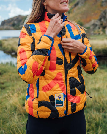 Women's Reversible Puffer-Puffer Jacket — Fizzy Yellow Blue
