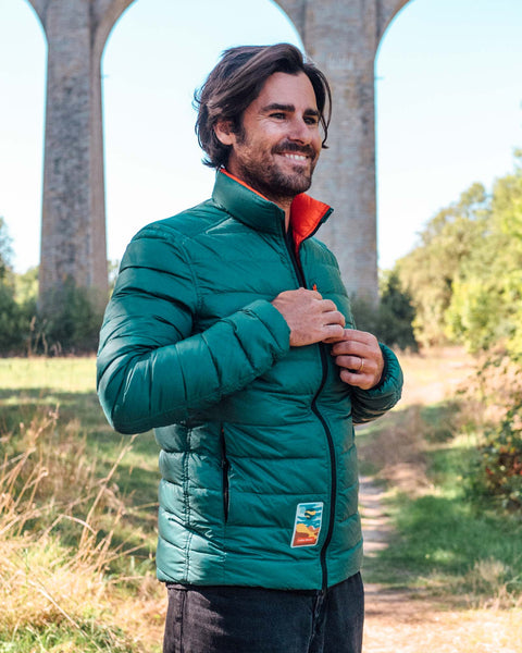 Men's Reversible Puffer-Puffer Jacket — Evergreen & Salamander