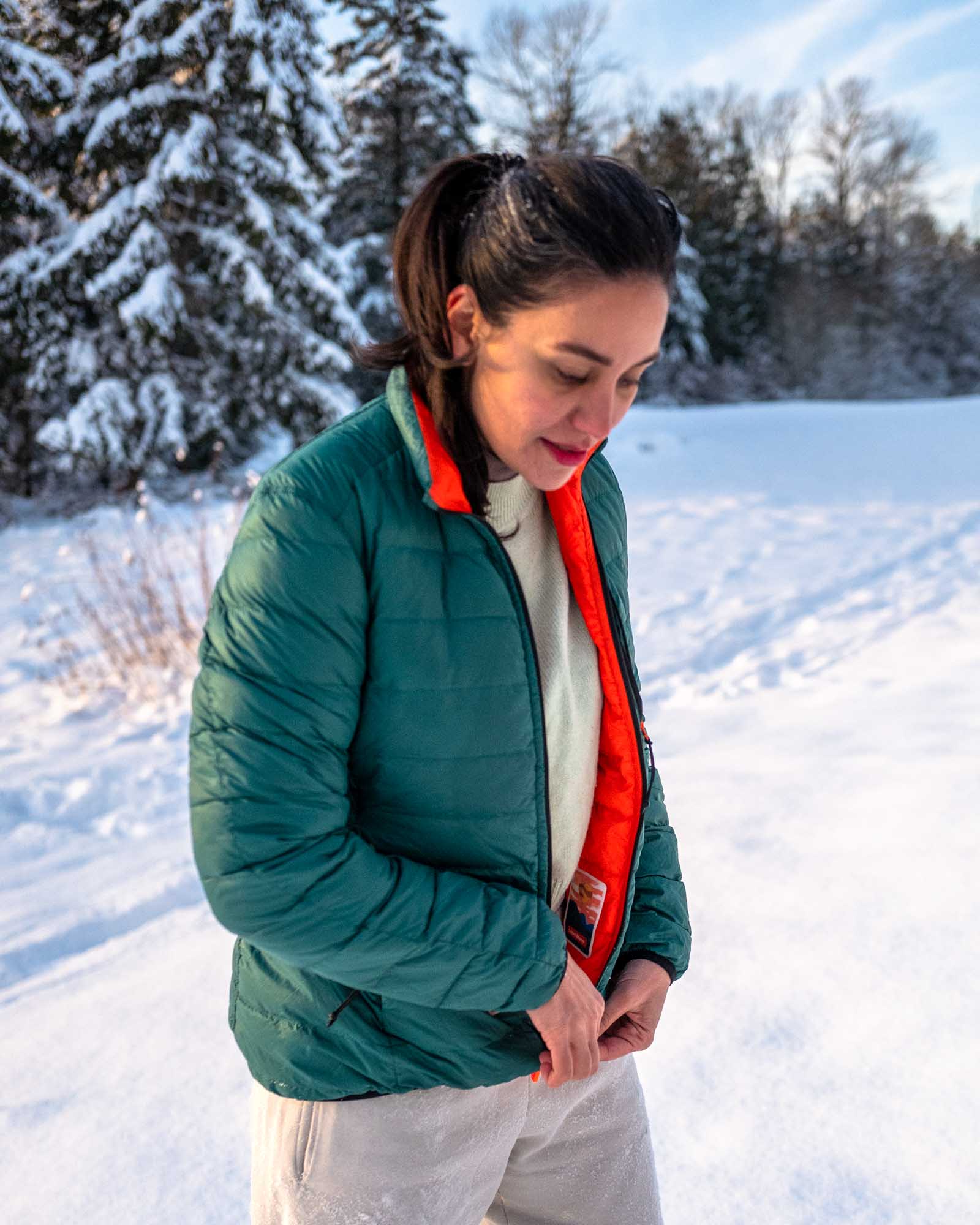 Women's Reversible Puffer-Puffer Jacket — Evergreen